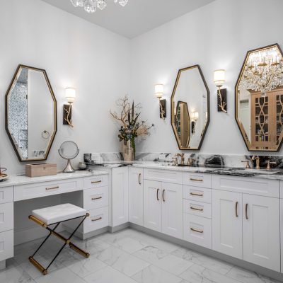 Clean and Crisp - Bathroom vanity and shower